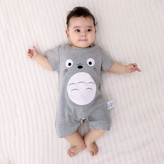 Newborn Baby Summer Cartoon Totoro Jumpsuit - Plumpoppies