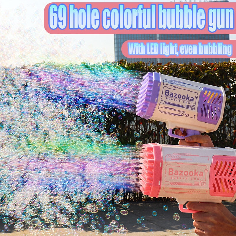 70 Holes Soap Bubbles Machine Gun - Plumpoppies